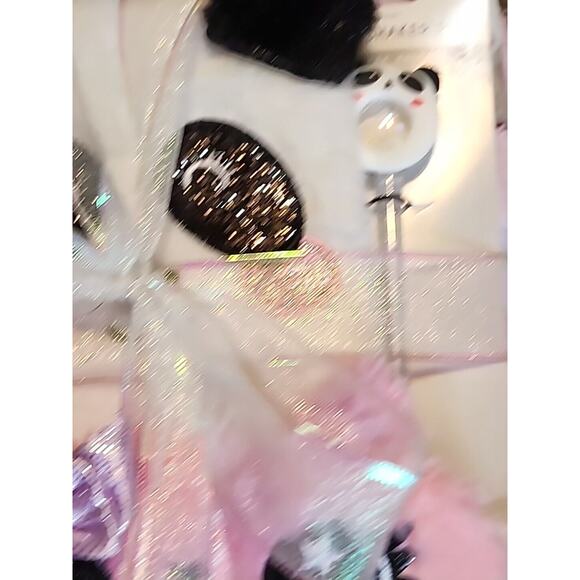 Girls Kitten Blanket Cozy Gift Set Panda Notebook Pencils Shaker Pen Eye Mask - Picture 6 of 9